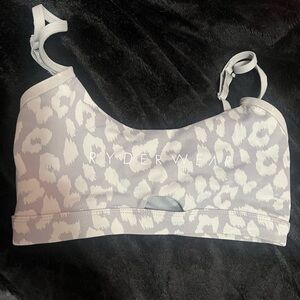 Ryderwear Grey Leopard Print Sports Bra